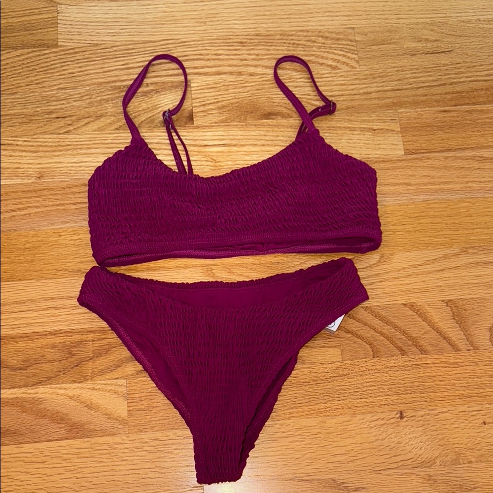 Fuchsia purple bikini set